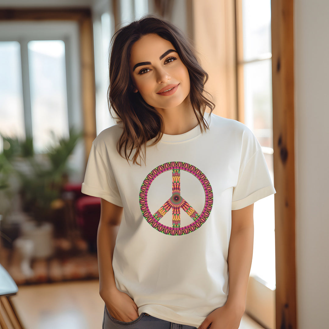T-shirt Mandala Peace Sign