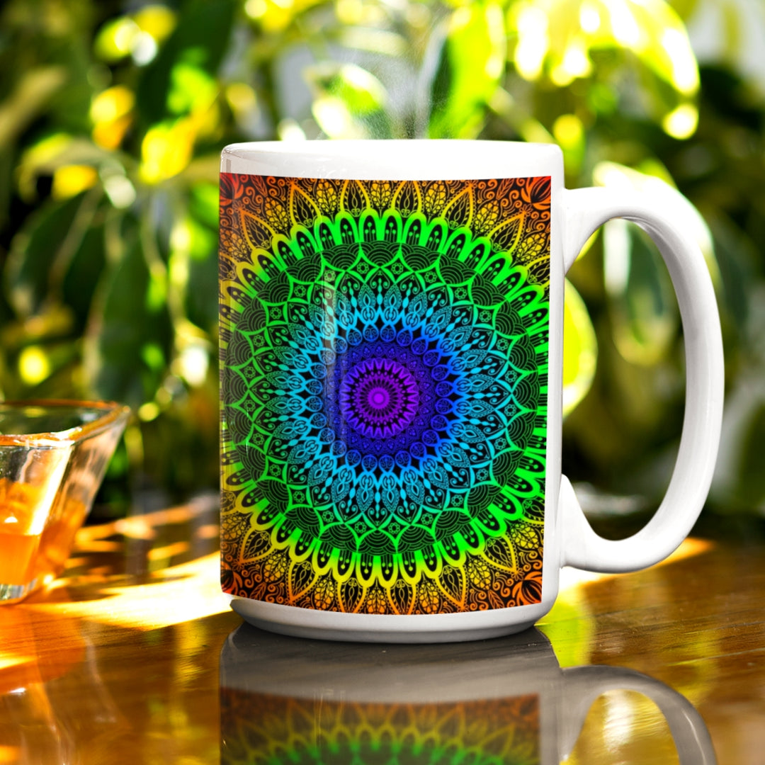 Chakra Harmony: Mandala Mug in 7 Vibrant Chakra Colors